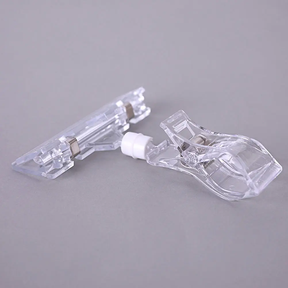 25Pcs Transparent Adjustable Ball Joint Sign Clip Plastic Price Cards Clip for Warehouses Exhibitions Shopping Malls Label
