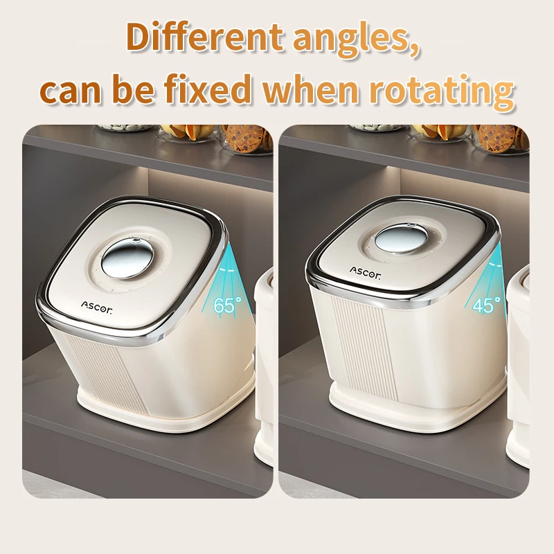 دلو الأرز موزع الحبوب المقاوم للرطوبة الدورية المطبخ مسحوق صندوق تخزين المنزلية الحشرات واقية تخزين صندوق حاوية الأرز #4