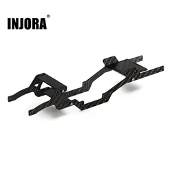 INJORA LCG Carbon Fiber Chassis Kit Frame Girder for 1/24 RC Crawler Axial SCX24 Deadbolt JLU C10 Bronco Upgrade Part