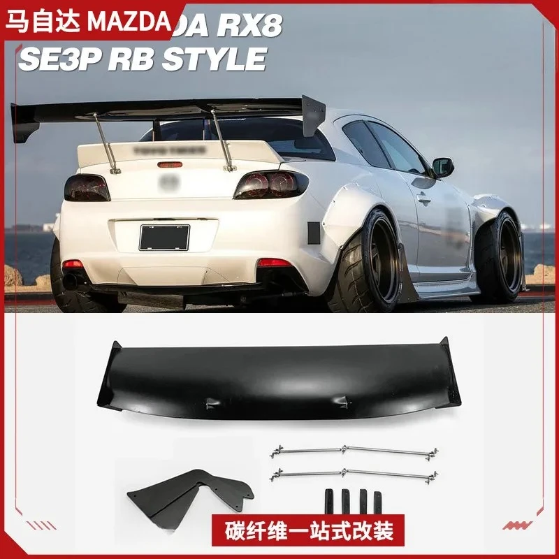 

Suitable for Mazda Mazda RX8 SE3P modified Rocket Rabbit wide-body GT large tail, carbon fiber fixed wind wing