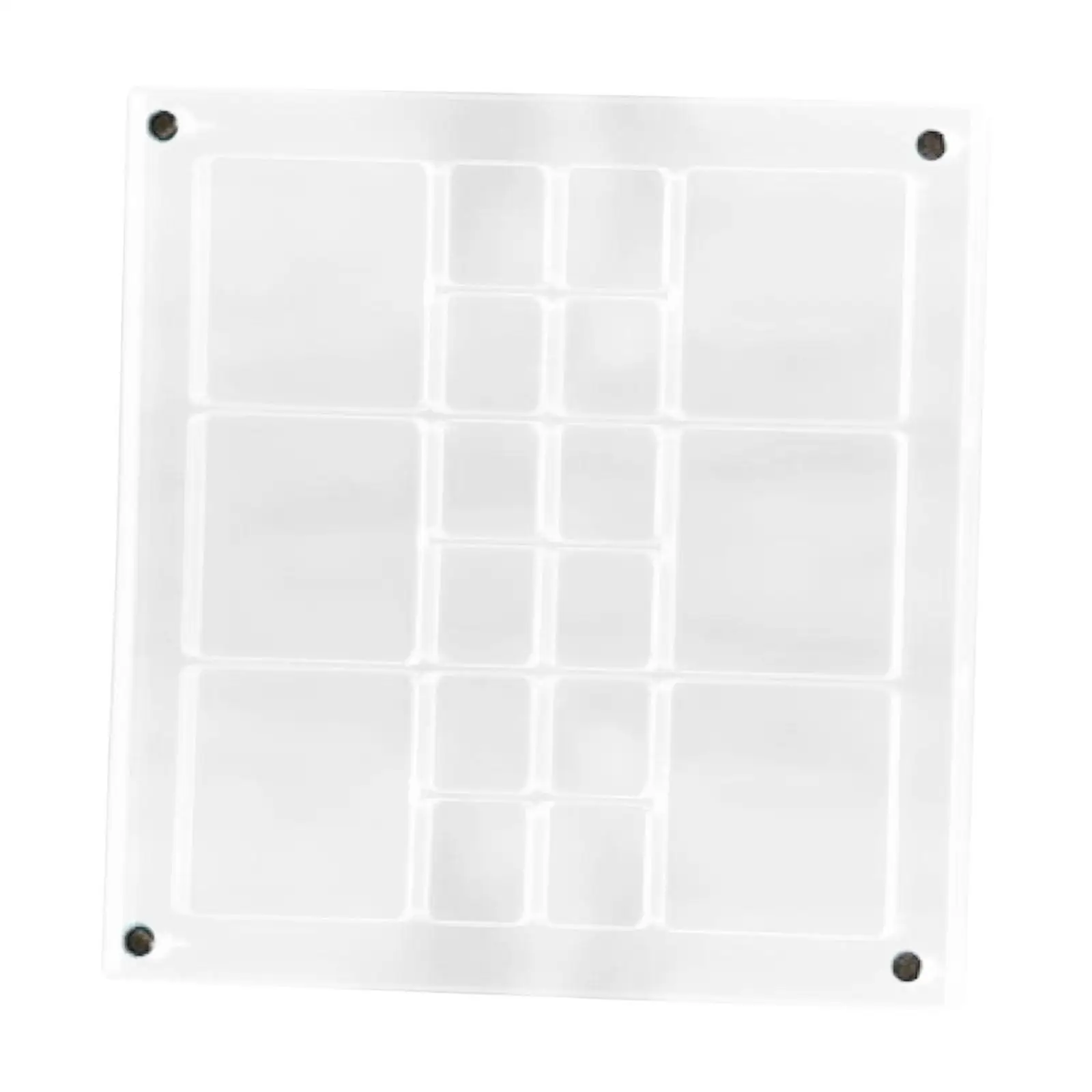 

Shell Storage Container Acrylic Seashell Display Box Square 5.6x5.6in Decorative,Clear 18 Grids for Trinket Jewelry