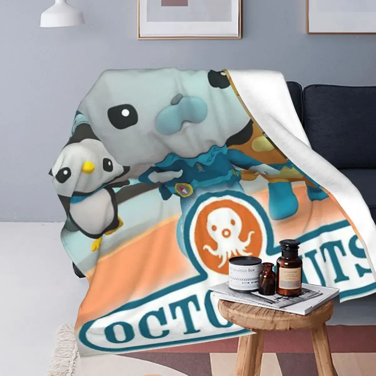 Kid Kwazii The Octonauts Blankets Flannel Warm Throw Blanket Sofa Throw Blanket For Home Bedroom Office Throws Bedspread Quilt