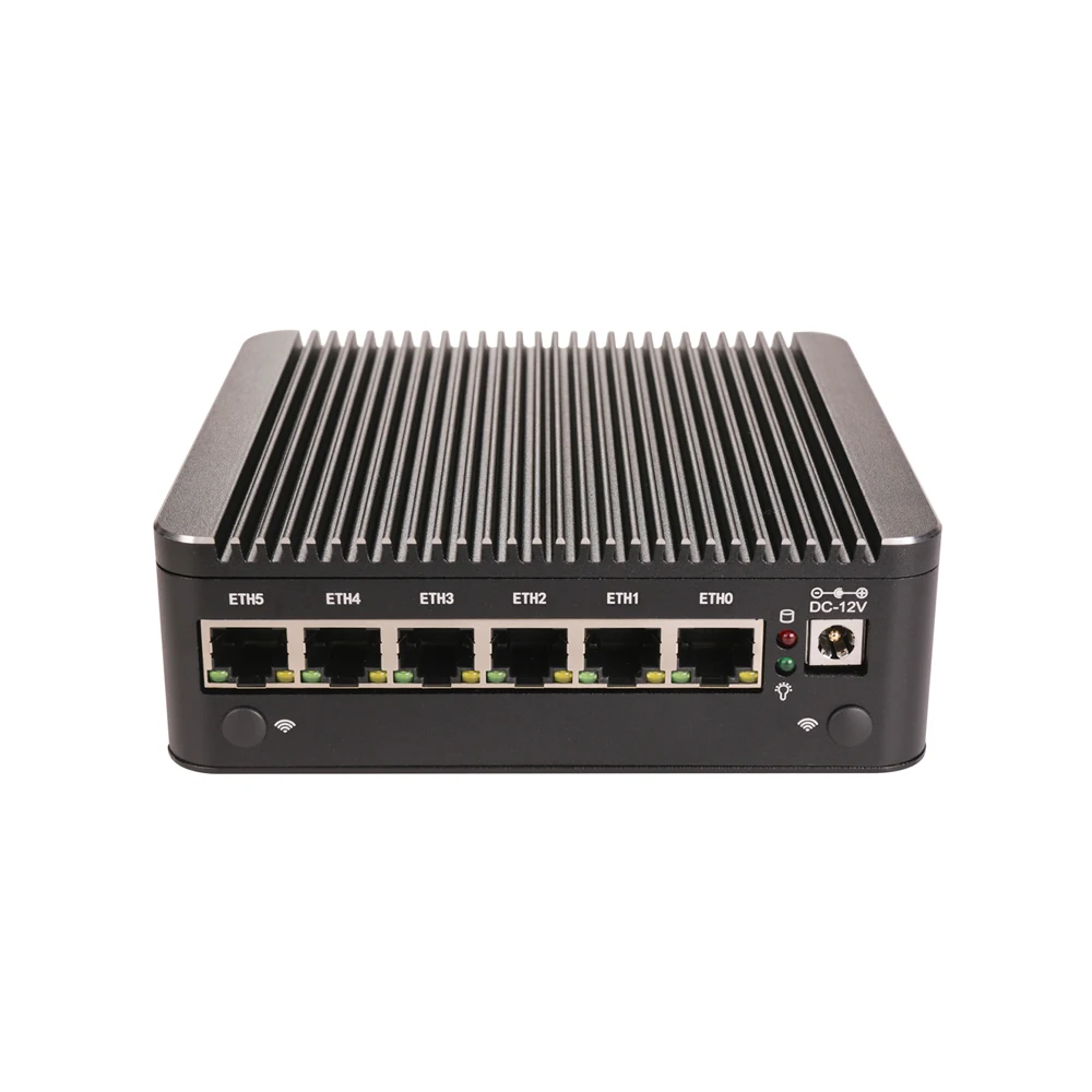 HUNSN Micro Aparelho Firewall, Mini PC, PFSense, Mikrotik, Intel N100, RS55, OPNsense, VPN, Router PC, AES-NI, 6LAN, COM, HD, DP, Tipo-C
