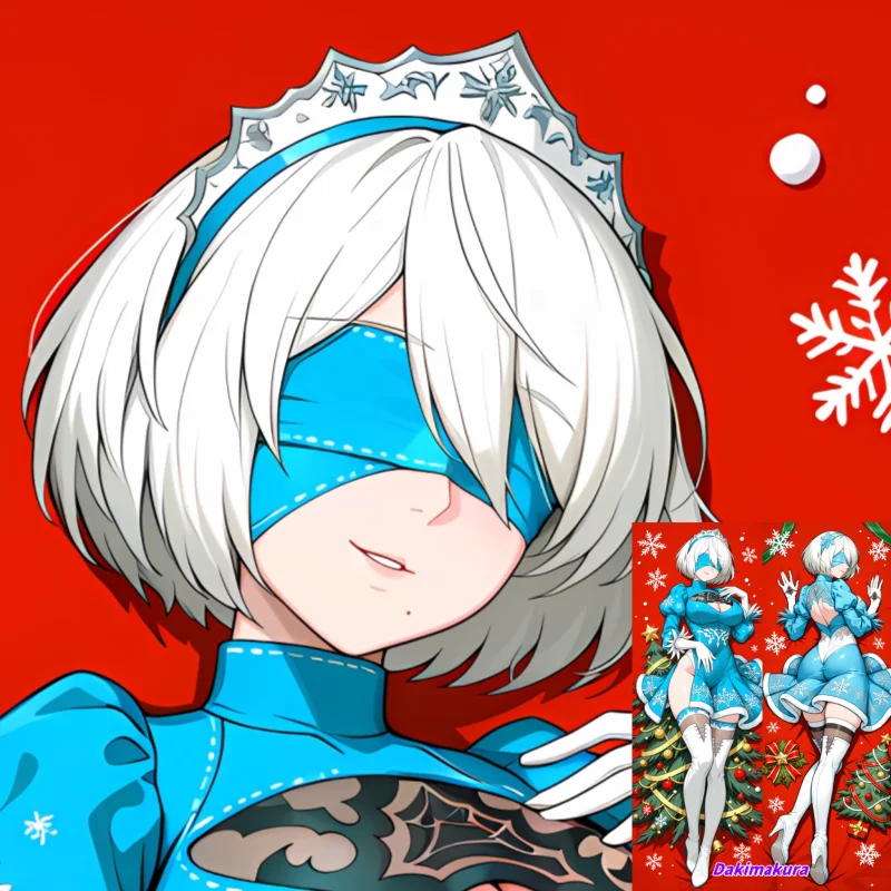 

Дакимакура «Снежная дева» (Новогодняя) с двусторонним принтом, наволочка в натуральную величину, подарки, возможна индивидуальная настройка