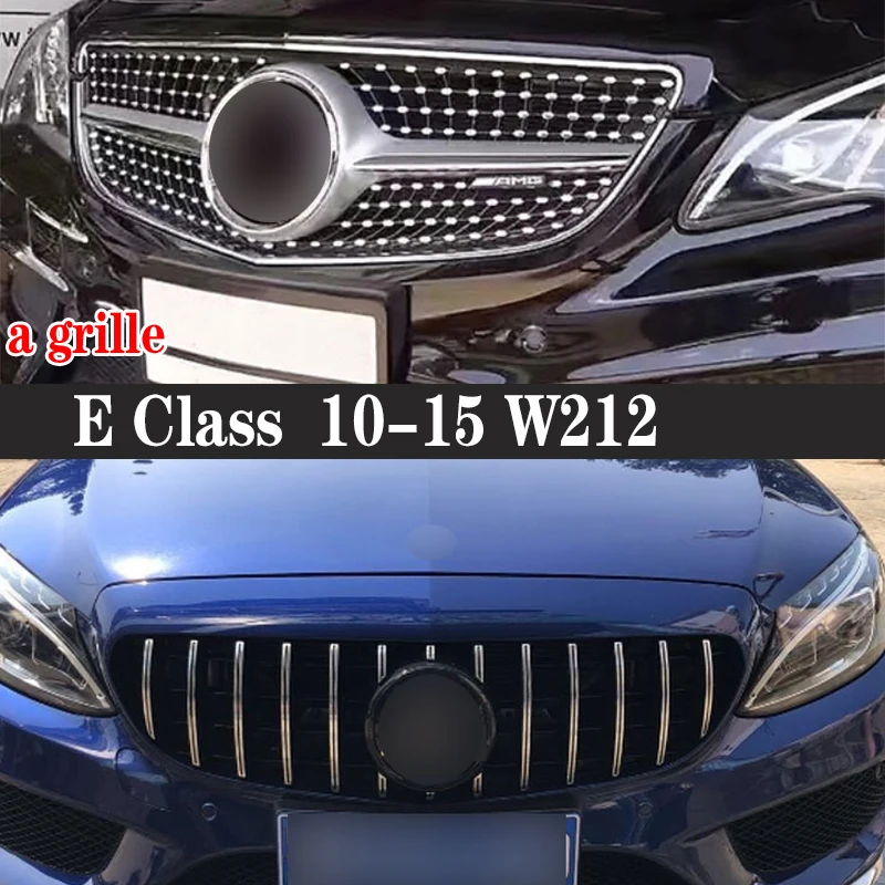 

Suitable For Mercedes Benz E Class W212 E260 E300 E350 GT Style Grill Front Bumper Movement Grille Star net 2010-2015