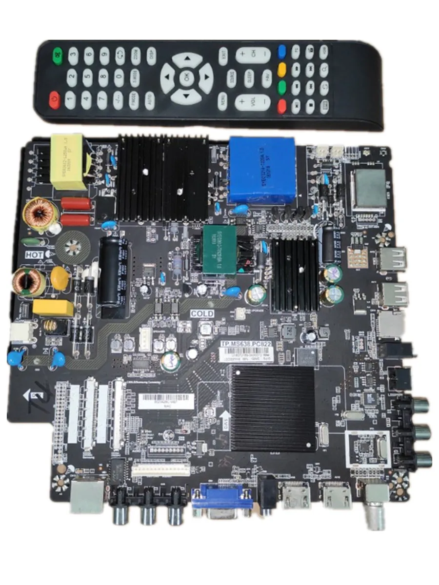 TP.MS638.PC822 Dual Core 4K Rede WiFi TV Motherboard, Compatível com Várias Telas 4K, FUNCIONANDO BOM