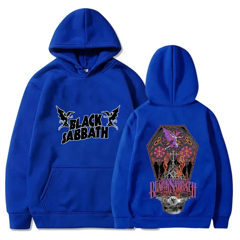 Sudadera con capucha negra Sabbathe para hombre y mujer, jersey con estampado de banda de Rock, estilo callejero, holgado, grueso, gráfico, gótico,