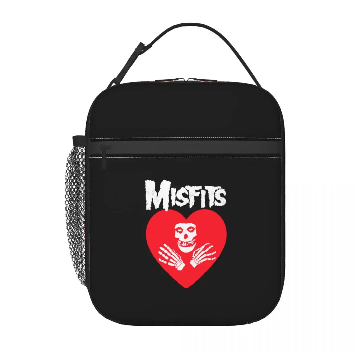 Love Misfits Skull Insulated Lunch Bag for Women Portable Heavy Metal Rock Cooler Thermal Lunch Tote Kids School Children