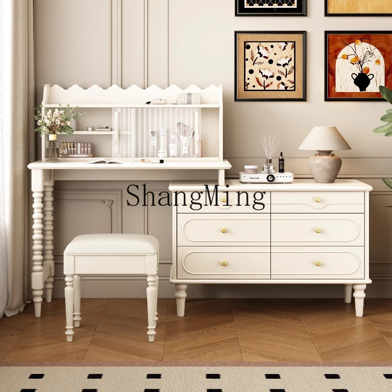 

ZYY all solid wood dresser, chest, bedroom, bedside makeup table, integrated storage cabinet