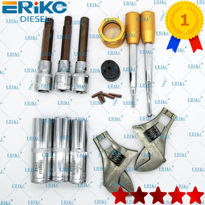 

ERIKC Common Rail Injector Valve Plate Remove Tools 11 Pcs Cr Injector and Injection Sealing Rings Device Repair Tool