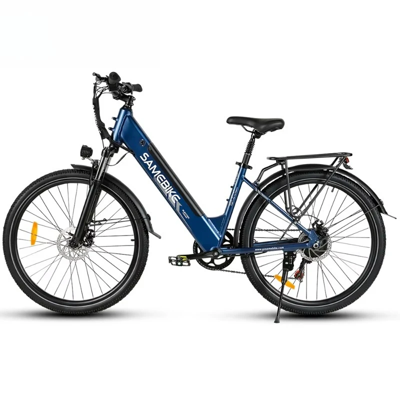2024 دراجة كهربائية عالية الجودة Ebike 26 بوصة الإطارات 36 فولت 500D خطوة من خلال التنقل دراجة المدينة الكهربائية للنساء