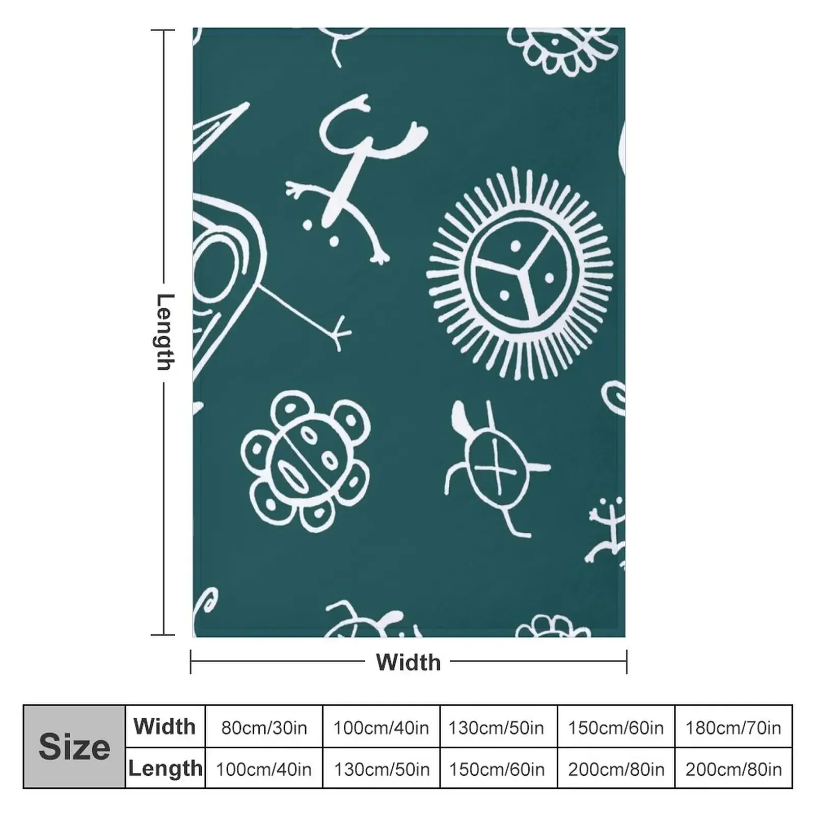 Taino Pattern Throw Blanket for winter manga Blankets