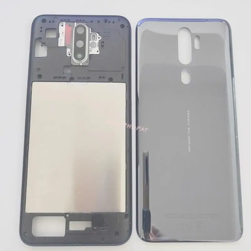 LCD Faceplate Frame Middle Bezel For Oppo A11x A5 A9 2020 Battery Cover Back Rear Door Housing Camera Glass Lens Side Key Button