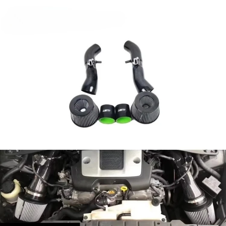 

370Z 3.7L Dry Carbon Fiber Cold Intake System Kit 3k Twill Carbon Intake Air Filter Intake System