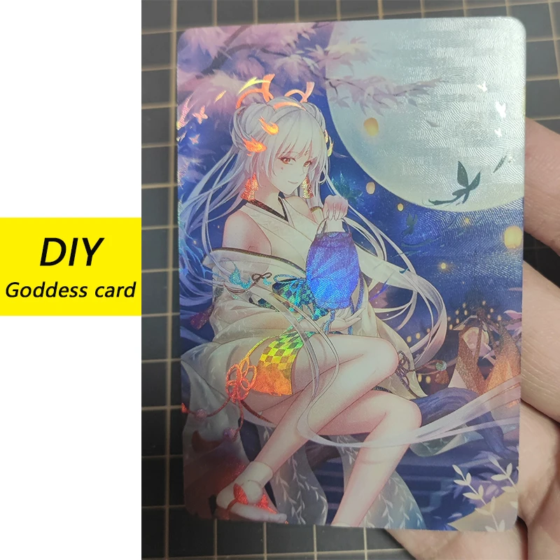 DIY 2pcs/set Onmyoji Collection card Shiranui Anime characters Bronzing flash card Game card Cartoon toy Christmas birthday gift