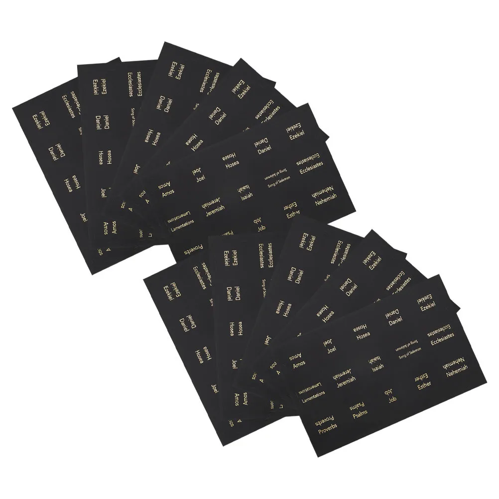 

10Pcs Peel Stick Bible Index Tabs Gold Foil Waterproof Writable Laminated Removable Reusable Bible Study Accessories