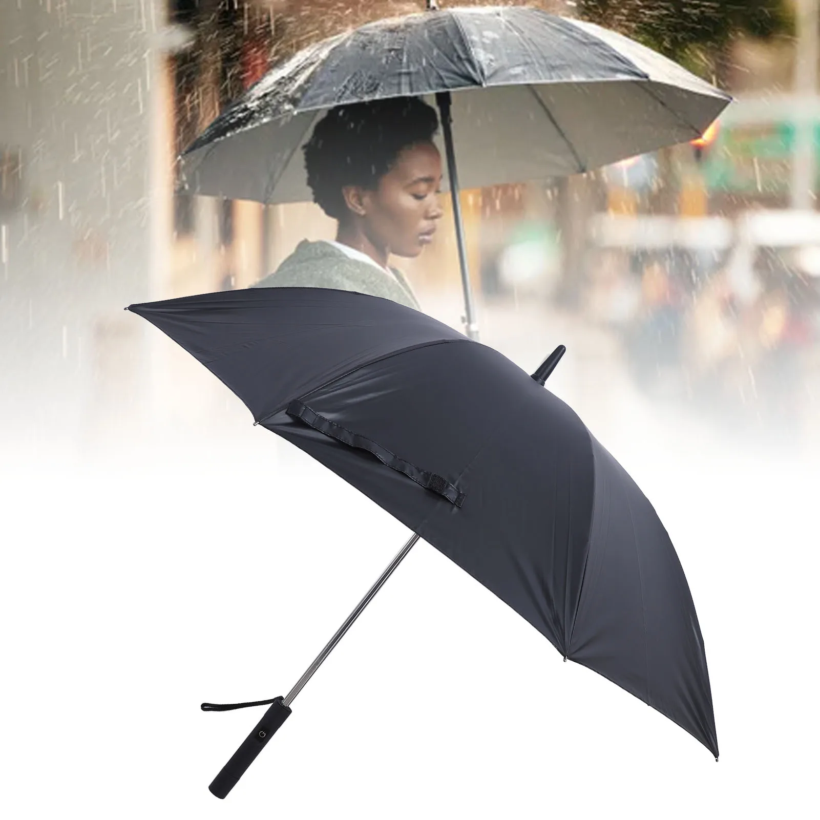 مظلة شمسية مع مروحة مظلة شمسية مع مروحة رذاذ متعددة الوظائف مروحة تبريد مظلة شمسية للأشعة فوق البنفسجية لمظلة الشمس الساخنة #1