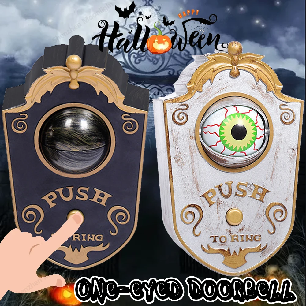 

Halloween Decoration One-eyed Doorbell Horror Props Ghost's Day Glowing Home Hanging Electric Luminous Sounding Eyeball Doorbell