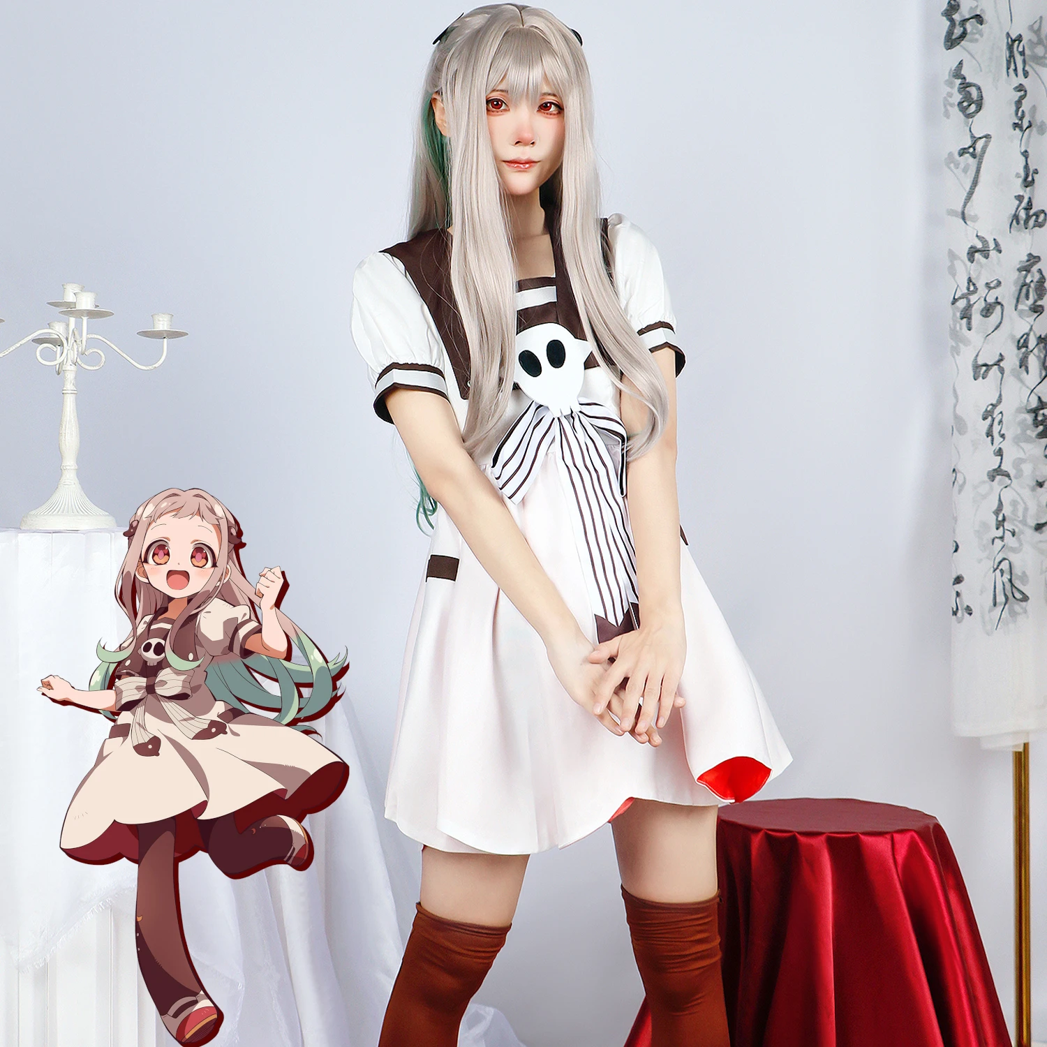 

Yashiro Nene Cosplay Costume Anime Toilet bound Hanako kun Nene Roleplay Outfit Lolita Dress For Women Halloween Cosplay