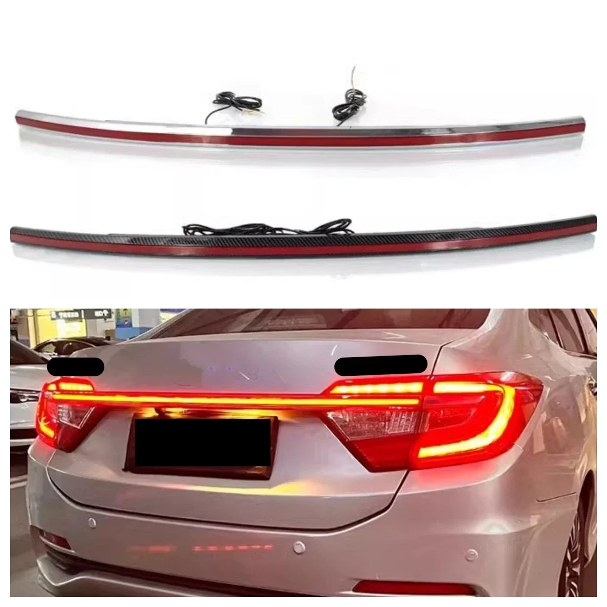 Body Kit Led Through Lamp for Honda Crider 13-17 Center High Mounted Stop Lamp Turn Signal Car Accessories