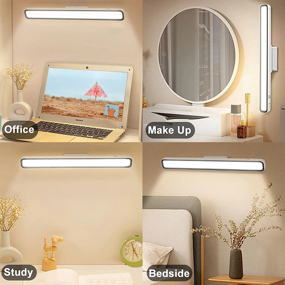 Desk Lamp Hanging Magnetic Table Lamp Led Usb Rechargeable Stepless Dimming Cabinet Closet Wardrobe Night Light