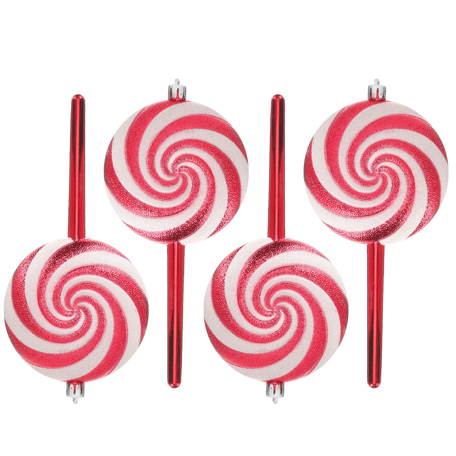 

4pcs Candy Cane Hanging Ornaments Christmas Tree Decorations Xmas Party Favors Holiday Gift Home Window Shelf Car Display