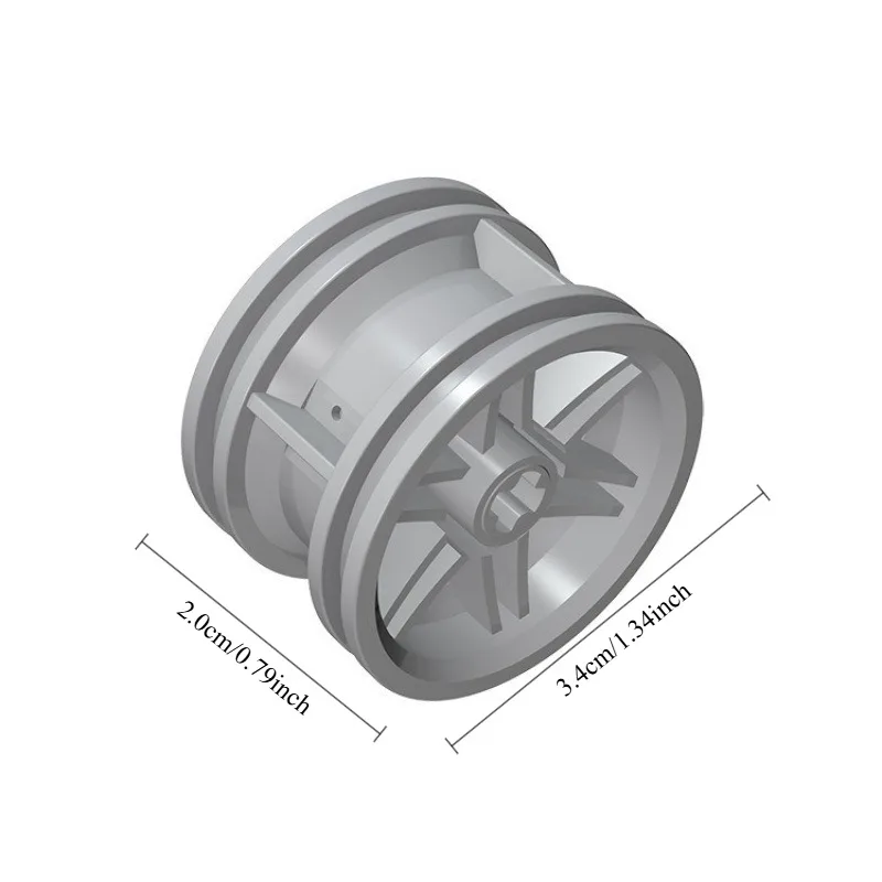 Zusammengebaute und modifizierte Teile für MOC-Bausteine mit Reifen, die für Panzer, Kettenfahrzeuge und Langkettenträgerfahrzeuge verwendet werden 53992 56145 – Detail 4