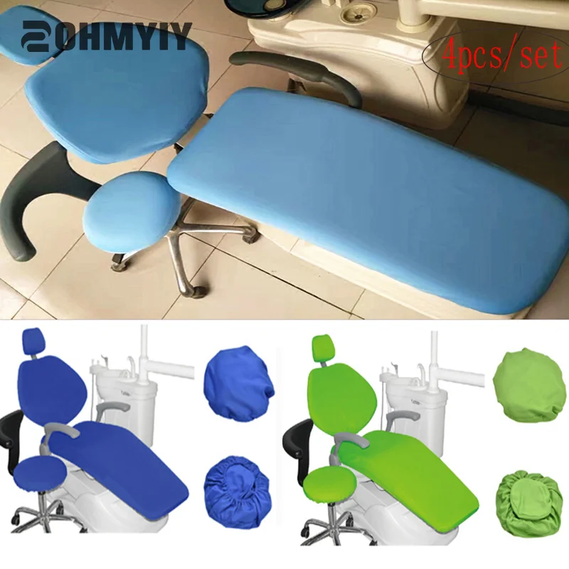 

4pcs/set Dental Chair Cover Unit PU Leather Dental Seat Elastic Waterproof Protective Protector Dentist Equipme Dentistry Lab