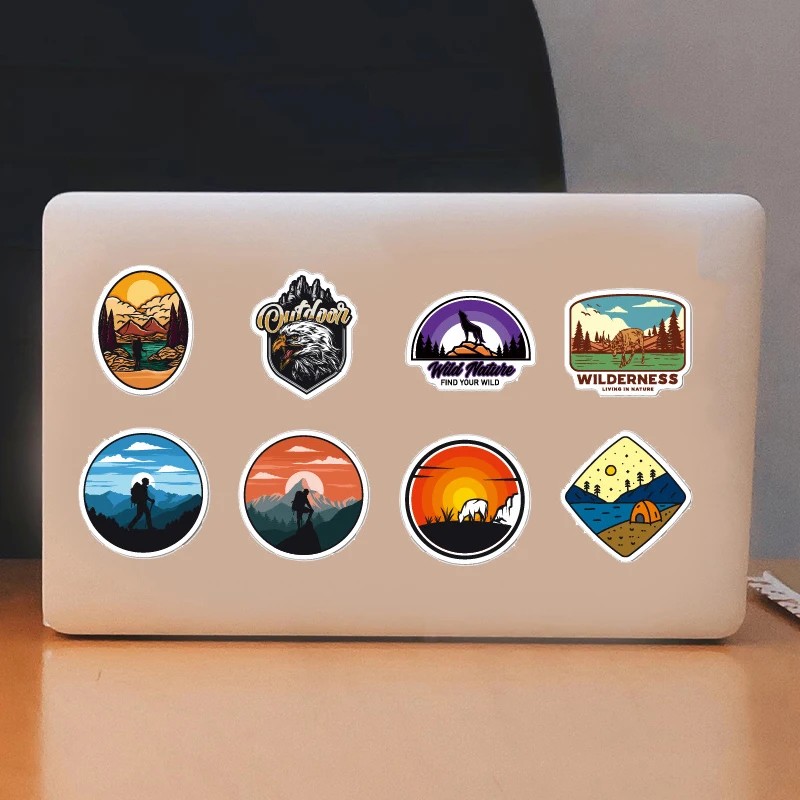 100PCS Travel Landmark Stickers Children Landmark Cognition Learning Stickers Toys Desktop Sticker Manual Decorative Sticker Toy