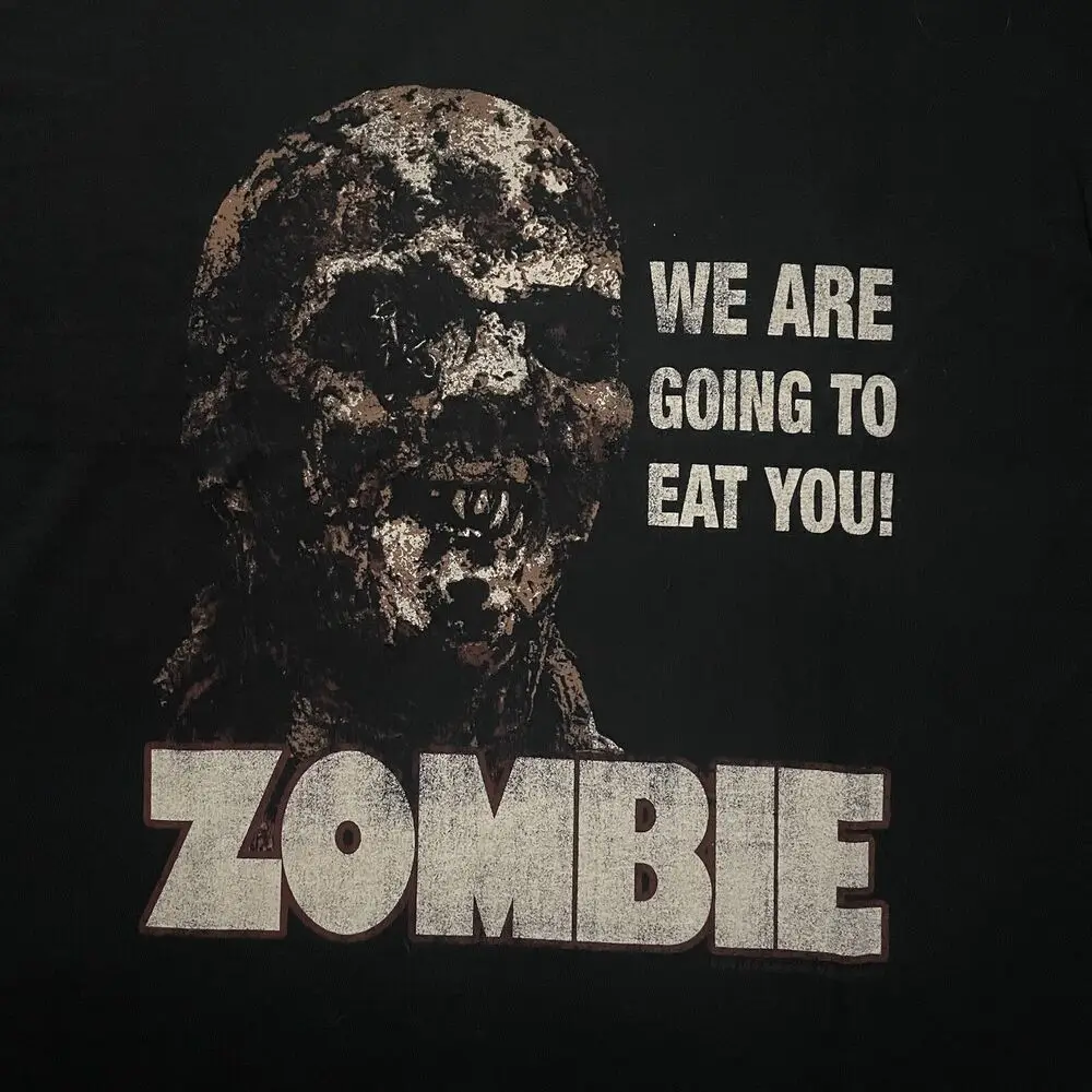 LUCIO FULCI T-Shirt ZOMBIE Small Italian Horror Movie WE ARE GOING TO EAT YOU