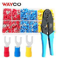 460PCS Fork Crimp Terminal M4/M5/M6 Spade Plugs Pre-insulated Ferrules Lugs For Splice Electricals Cable Wire End Connectors