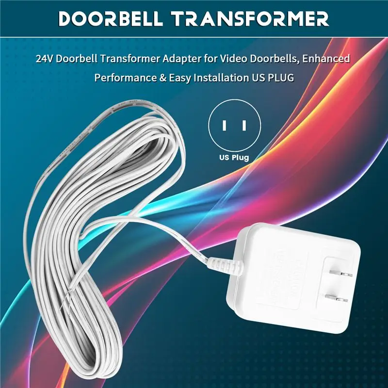 [NEWA76K!】 24V Doorbell Transformer Adapter For Video Doorbells, Enhanced Performance & Easy Installation