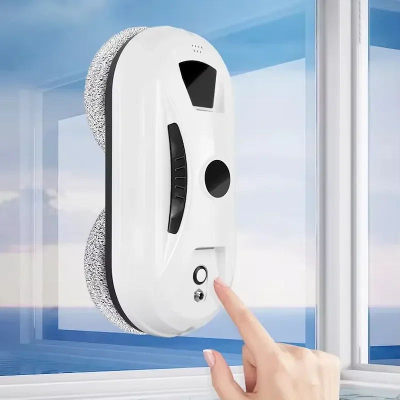Smart Automatic Window Cleaning Robot Dual Safety Rope Remote Control Glass Washer for High Rise Building Exterior Home Use