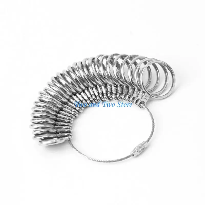 HX6F Finger Sizer & Ring Mandrel Metal Ring Sizers Ring Gauges Ring Sizer Measuring Tool Set EU/JP/KR/UK Useful Standard