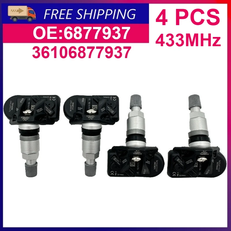 4 PCS 36106877937 Tire Pressure Sensor for BMW F40 G20 G21 G28 G60 G61 G70 G29 for Toyota GR Supra TPMS Sensor 6877937433MHz
