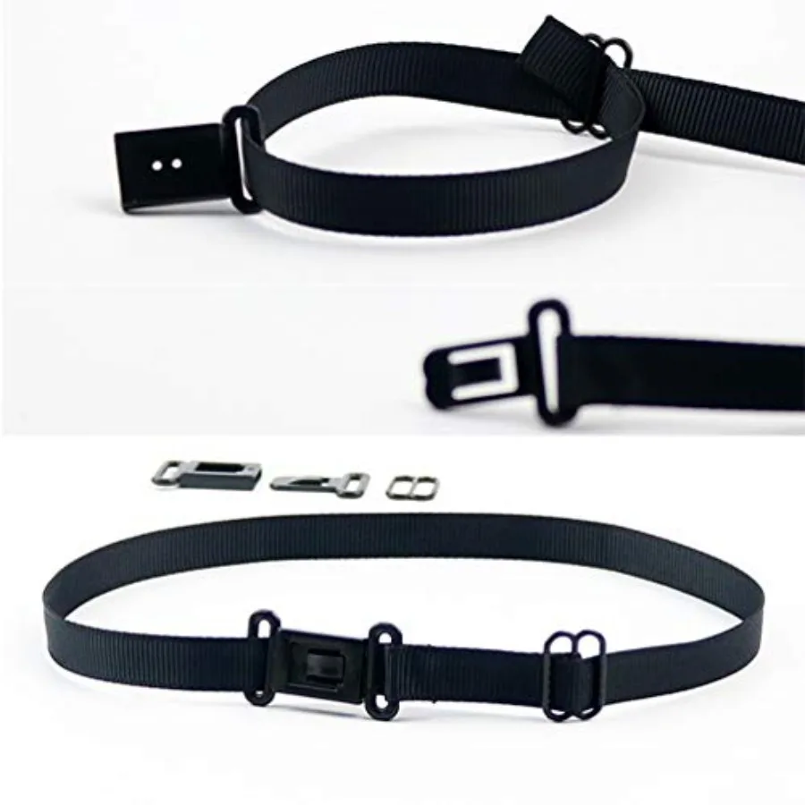 50 مجموعة من مشابك ربطة القوس فيونكة قابلة للتعديل من البلاستيك أبازيم ربطة عنق لحزام ربطة العنق باللون الأسود مثالية لملابس الزفاف الرسمية في