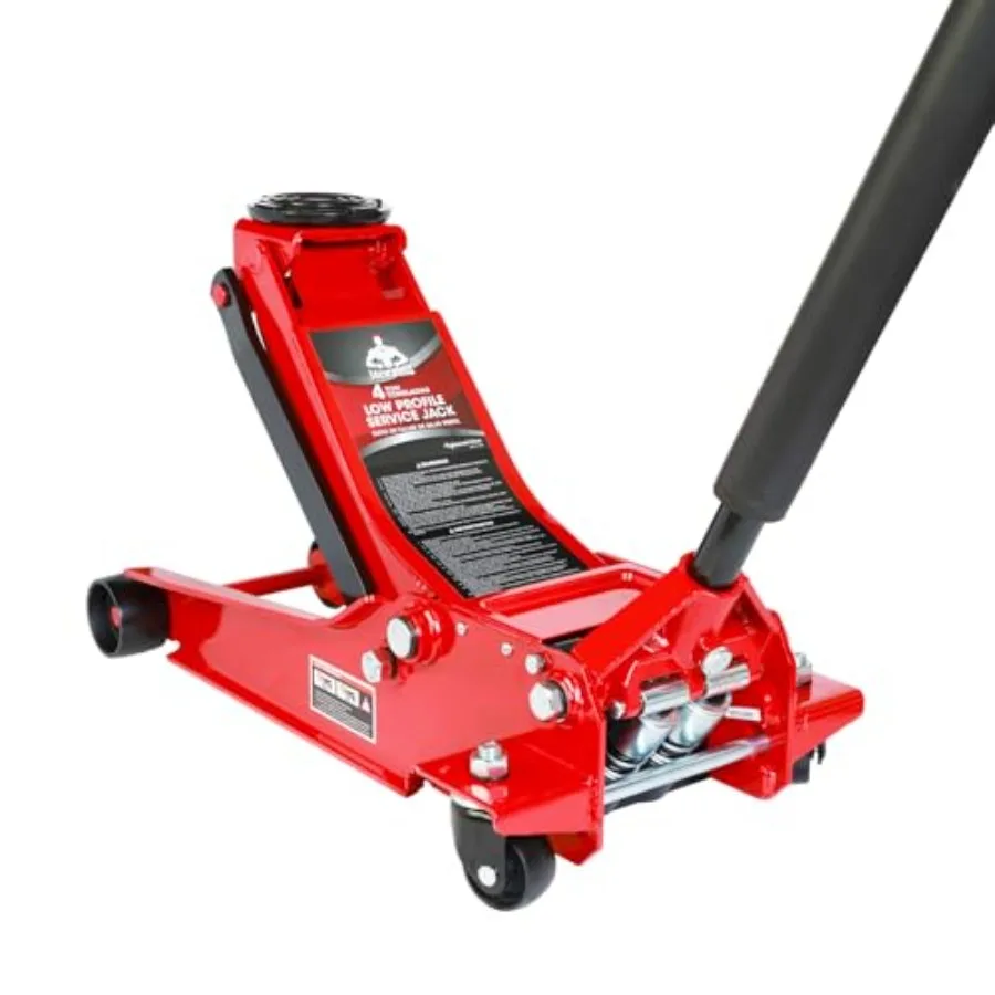 

Гидравлический низкопрофильный домкрат на 4 тонны с двойным поршнем и быстрым подъемом, 4 тонны (8800 фунтов), красный