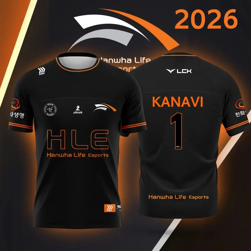 Gumayusi Zeus Jersey T-shirt 2026 New Hle Team Uniform LOL Esports