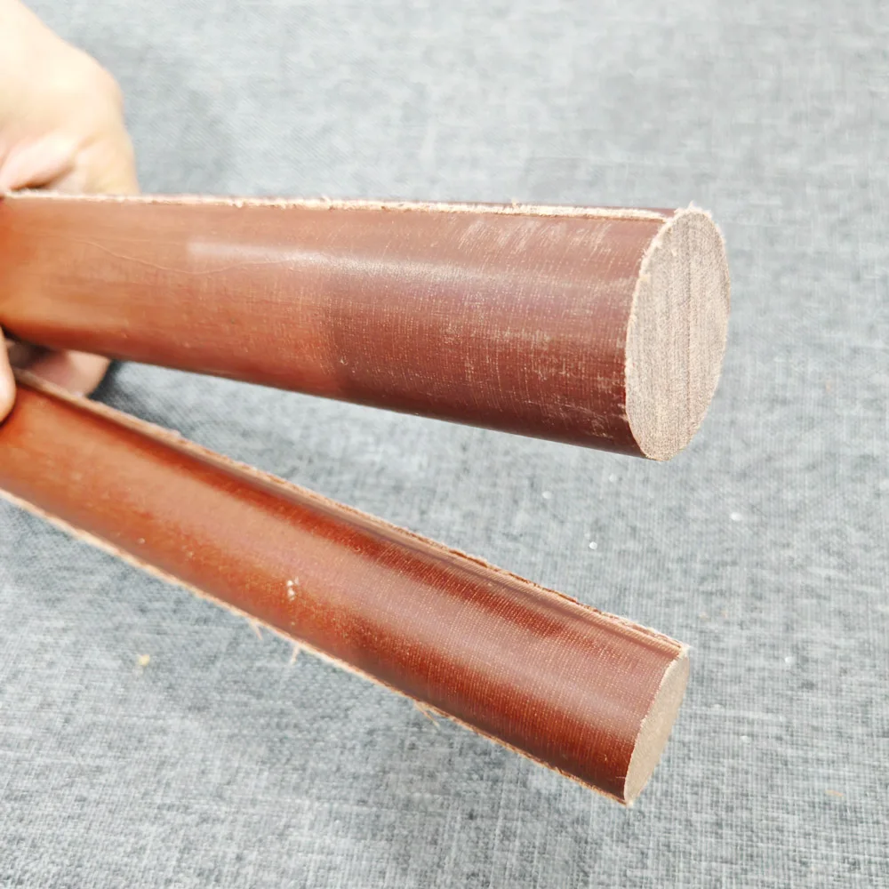 Bakelite Rod Phenolic Laminate Round Solid Bar Insulation Abrasion-resistant Textured Plastic Electric Wood Rod 8mm 10mm 12-50mm