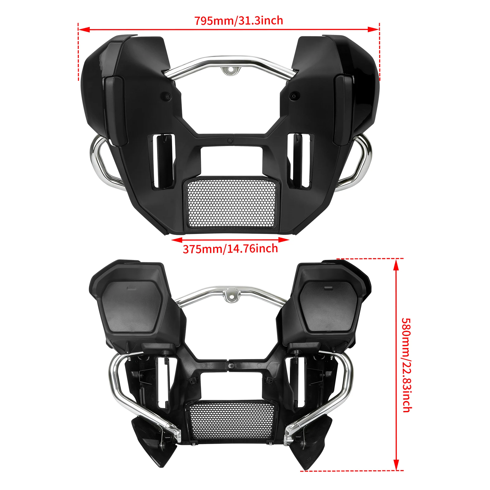 Motorcycle Fairing Spoiler Lowers Kit Highway Engine Guard Crash Bar for  Touring Road Street Glide 2024-Up FLHXSE 23-2025