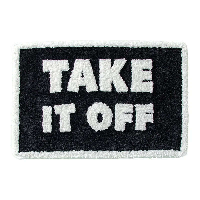 Take It Off Non Slip Bath Mat,Anti-Slip Floor Rugs,Fluffy Microfiber Indoor Mat,Absorbent Ultra Soft,Fun Soft Anti Slip Rug