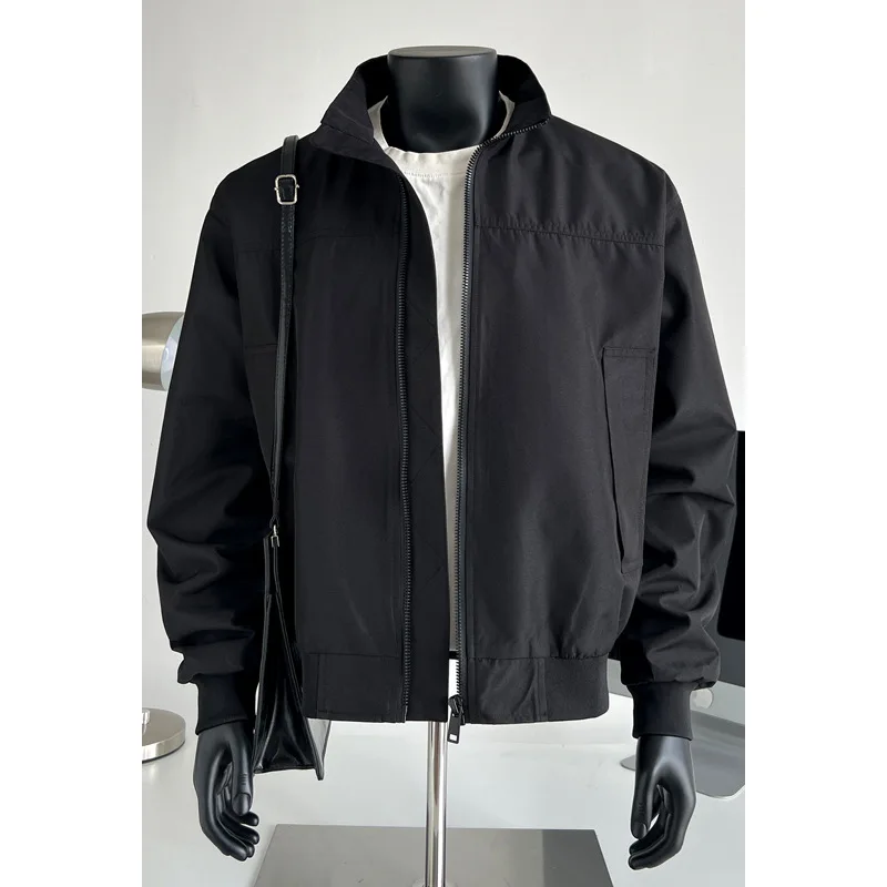 2026 Autumn New American Flight Jacket Men's Three-proof Stand-up Collar Tough Guy Style Casual Jacket