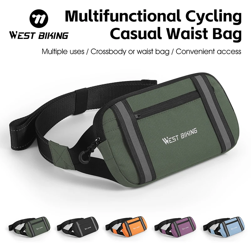 WEST BIKING Running Bag Cycling Bag Waist Bag Belt Bag Sports Fanny Pack Mobile Phone Case Gym Running Jogging Run Pouch