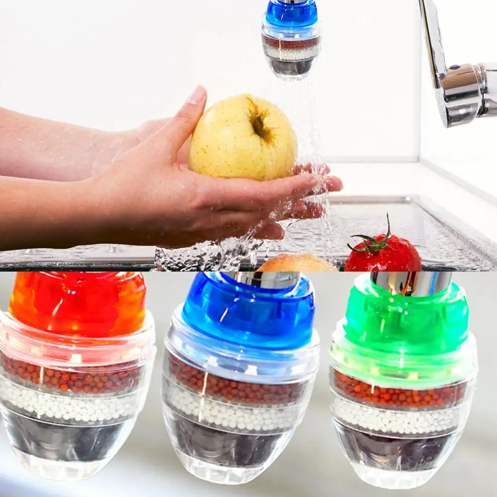 Strumento di purificazione del filtro del rubinetto del bagno del filtro del rubinetto della cucina del depuratore di acqua del carbone attivo di 5 strati per uso domestico