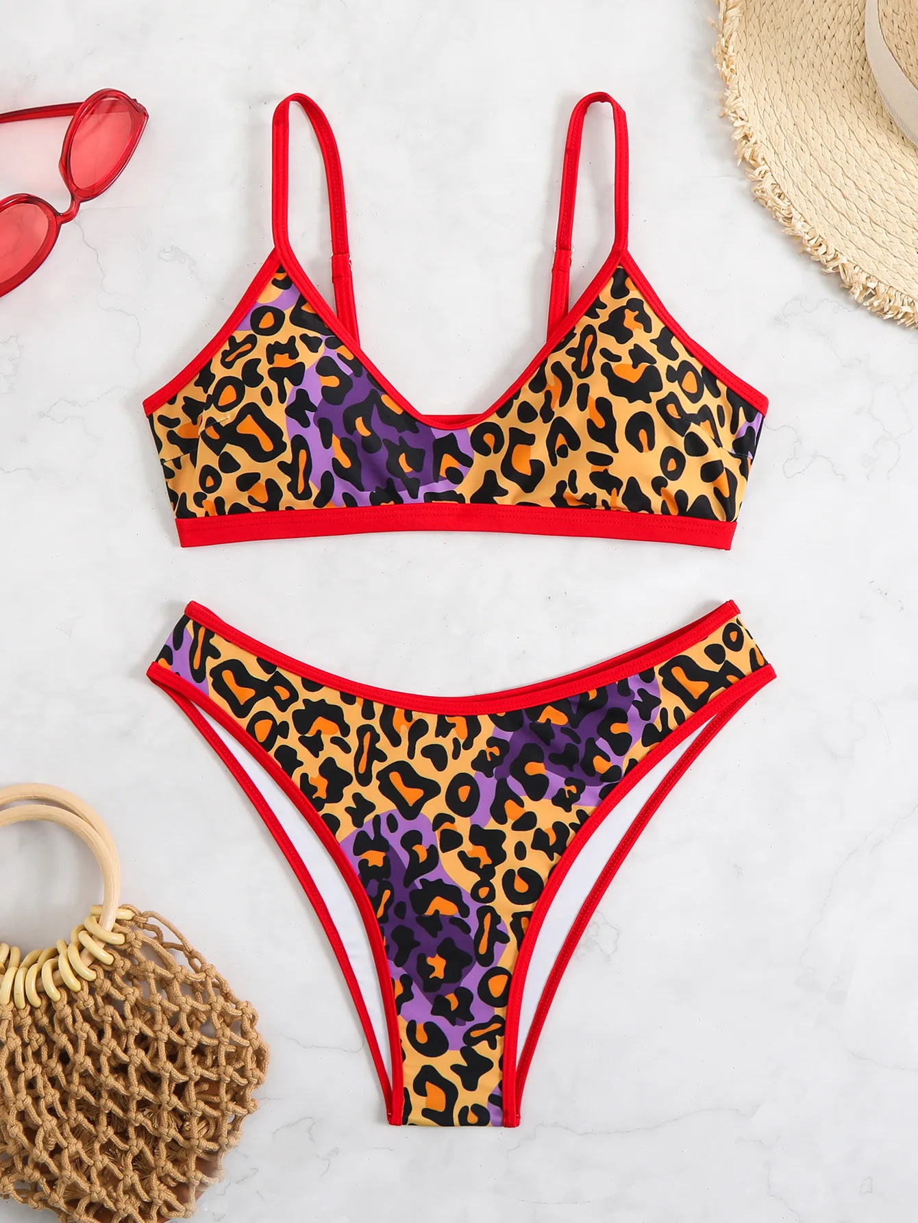 2025 nouveau Sexy taille basse une pièce Bikini femmes Patchwork imprimé fronde maillot de bain serré Push Up maillots de bain dos nu plage maillot de bain