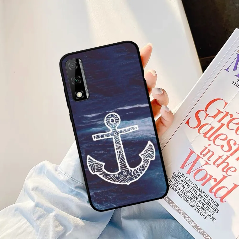 Retro Nautical Anchor Boat Phone Case For Huawei Y9 6 7 5 Prime Enjoy 7s 7 8 plus 7a 9e 9plus 8E Lite Psmart Shell