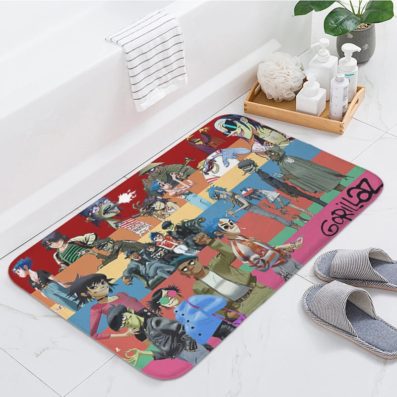 Waterproof Bathroom Mat D-Gorillaz Balcony Hallway Bedroom Rug Slip-resistant Kitchen Room Floor Carpet Entrance Door Doormat