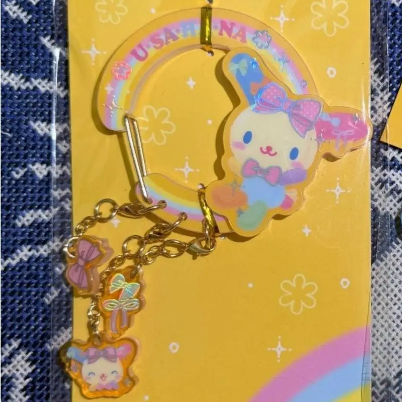 Cartoon Usahana Keychain Multi Functional Japanese Anime Kawaii Acrylic Rabbit Backpack Zipper Decoration Toy Friendbirthdaygift - view 3