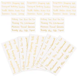 10 Sheets Cash Budget Sticker Self-adhesive Letter Stickers Labels Household Classifying Multi-function Small Compact Envelope