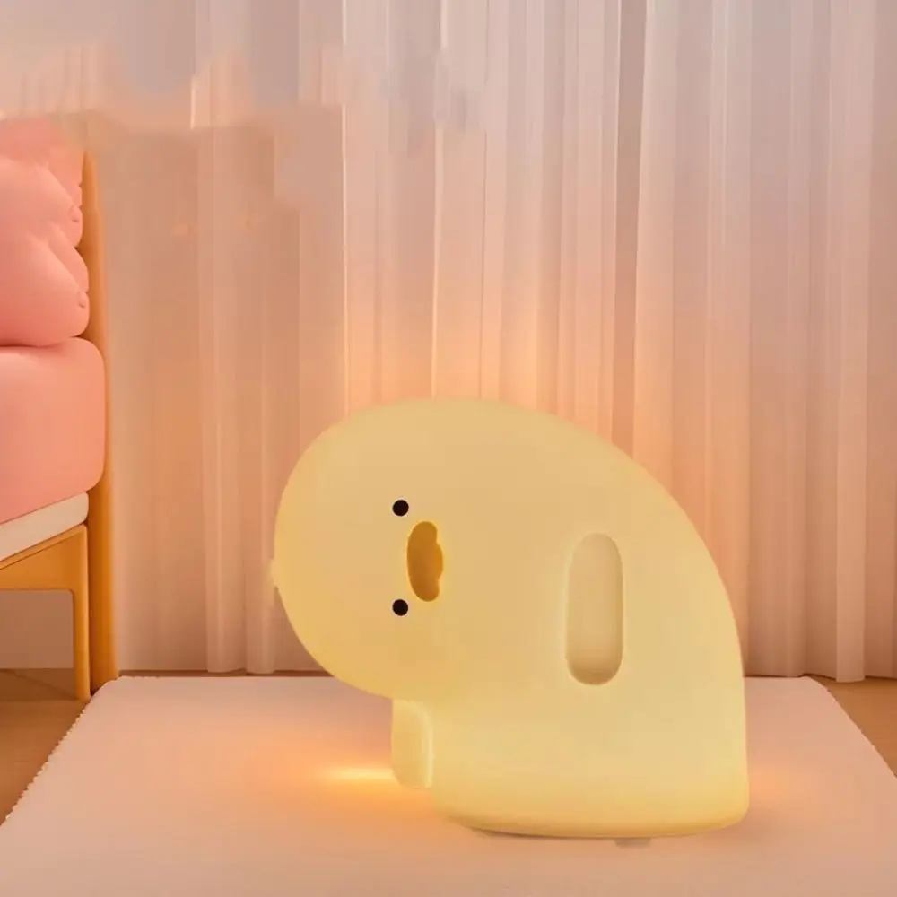 Desktop Decor Silicone LED Duck Night Light USB Charging Cartoon Sleeping Lamp Dimmable Table Lamp Eye Protection